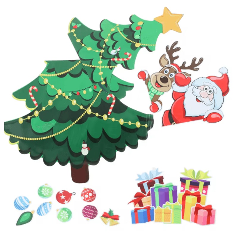 Christmas Tree Magnetic Fridge Magnets Holiday Kitchen Home Decor Stickers 5