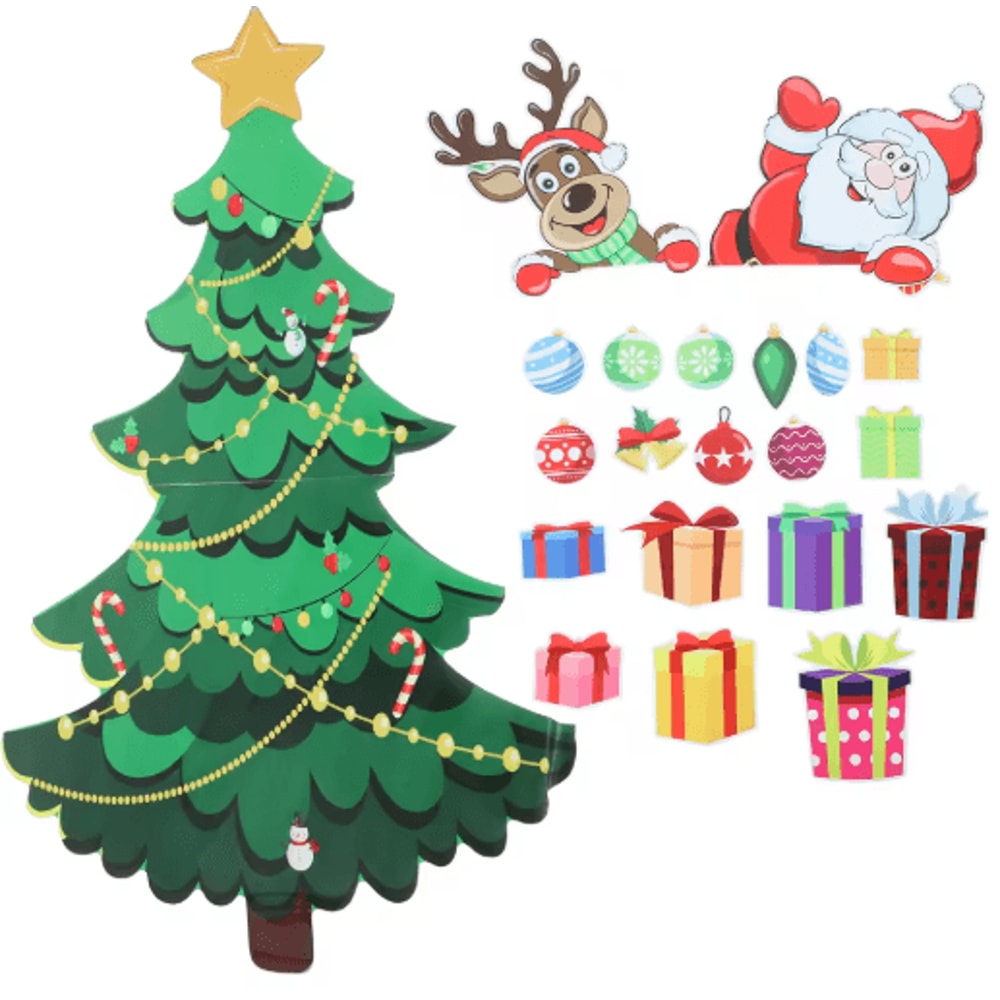 Christmas Tree Refrigerator Magnetic Stickers Small Holiday Magnets For Indoor Decor 5