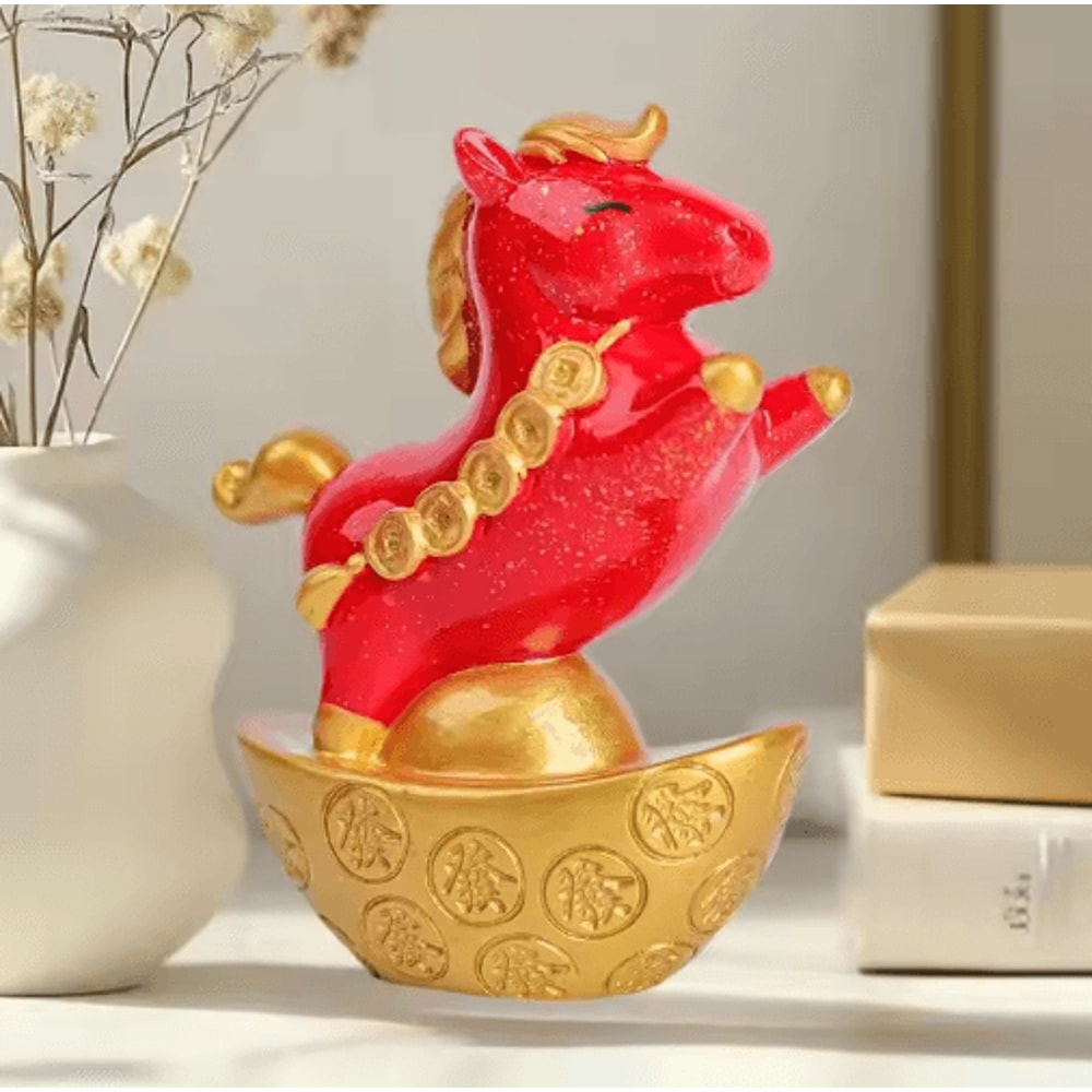 Sunbeam Horse Crystal Figurine Feng Shui Zodiac Horse Sculpture For Home Office 9