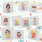 Cute Princess Girl Fridge Magnets Set Decorative Photo Hooks Memo Pins 10 Styles 1