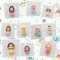 Cute Princess Girl Fridge Magnets Set Decorative Photo Hooks Memo Pins 10 Styles 1