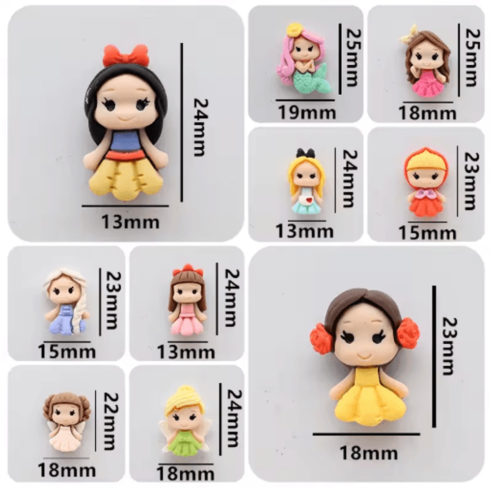 Cute Princess Girl Fridge Magnets Set Decorative Photo Hooks Memo Pins 10 Styles 6