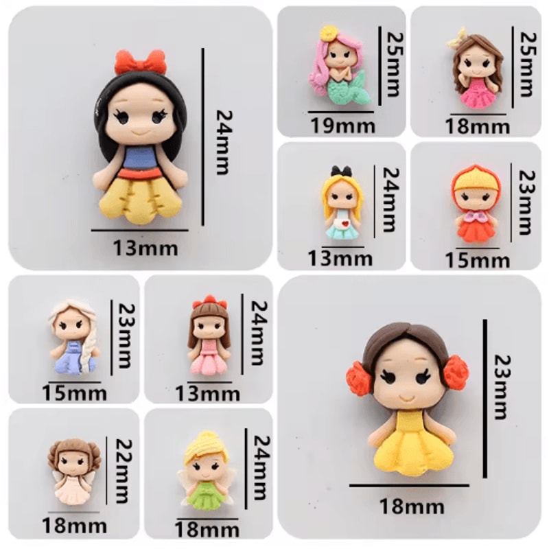 Cute Princess Girl Fridge Magnets Set Decorative Photo Hooks Memo Pins 10 Styles 6