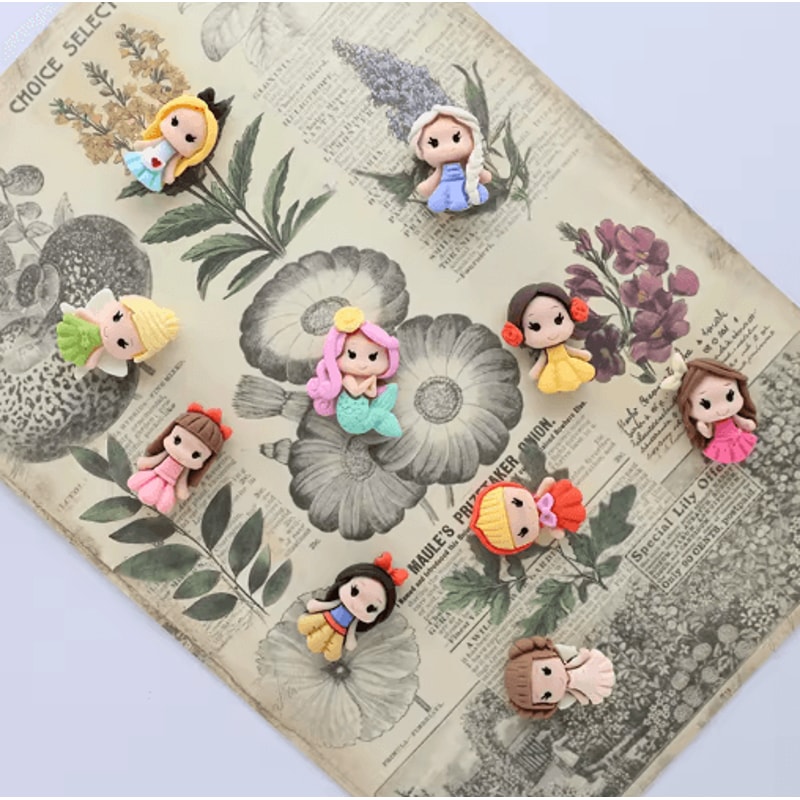 Cute Princess Girl Fridge Magnets Set Decorative Photo Hooks Memo Pins 10 Styles 0