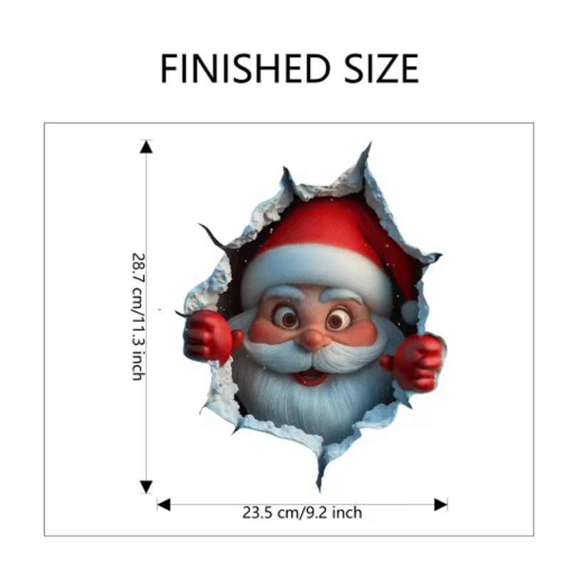 Santa Claus Christmas Wall Stickers SelfAdhesive Holiday Party Home Decor 1