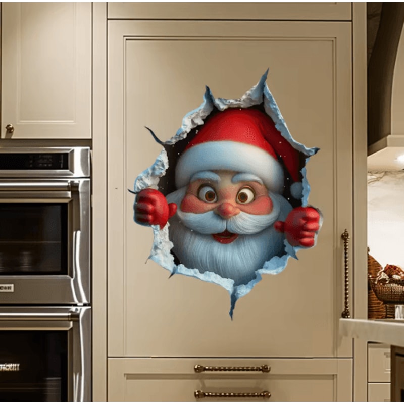 Santa Claus Christmas Wall Stickers SelfAdhesive Holiday Party Home Decor 3