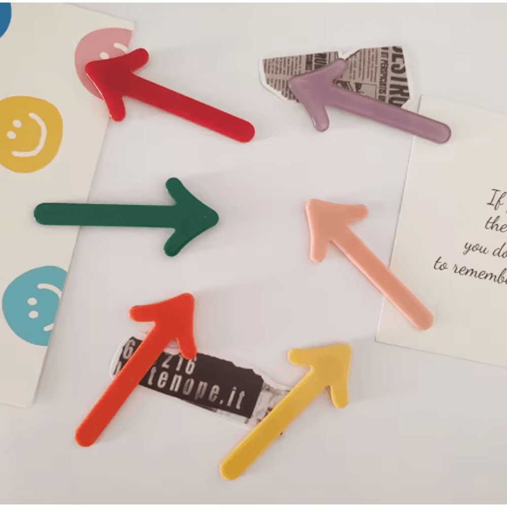 Cute Arrow Refrigerator Magnets Set Fun Photo Message Markers 6pcs 0