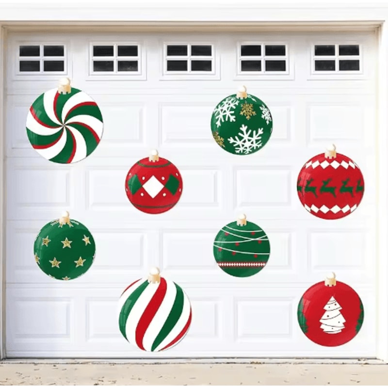 Premium 8Piece Christmas Garage Door Magnets Set Festive Magnetic Decorations For Home Holiday 1