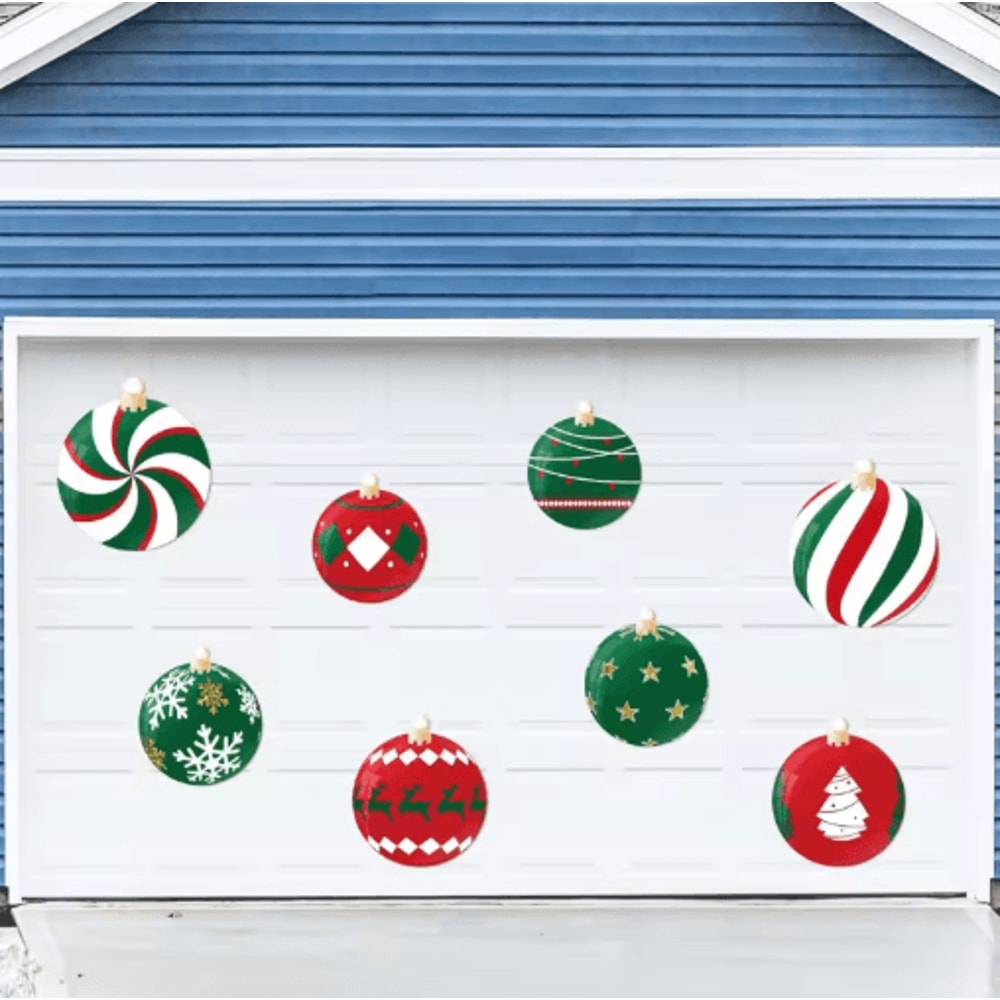 Premium 8Piece Christmas Garage Door Magnets Set Festive Magnetic Decorations For Home Holiday 2