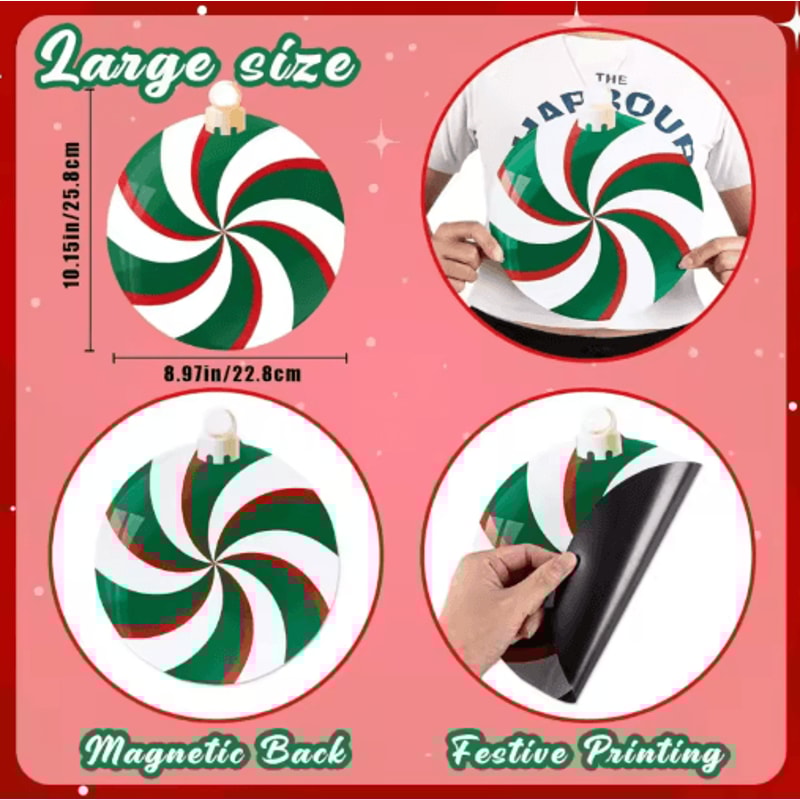 Premium 8Piece Christmas Garage Door Magnets Set Festive Magnetic Decorations For Home Holiday 3