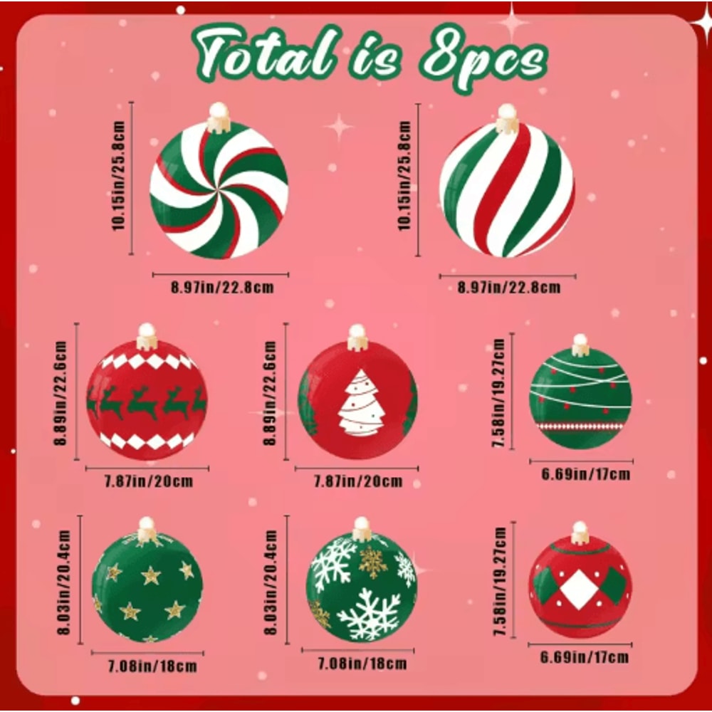 Premium 8Piece Christmas Garage Door Magnets Set Festive Magnetic Decorations For Home Holiday 4