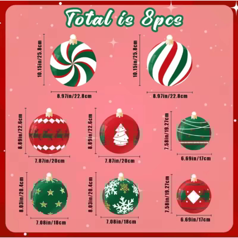Premium 8Piece Christmas Garage Door Magnets Set Festive Magnetic Decorations For Home Holiday 4