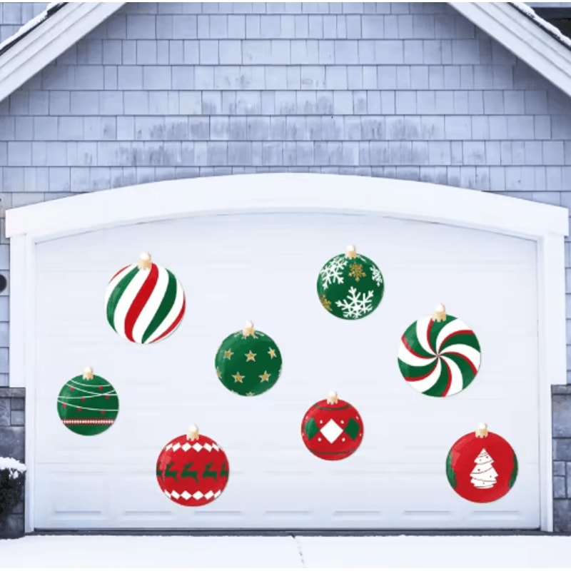Premium 8Piece Christmas Garage Door Magnets Set Festive Magnetic Decorations For Home Holiday 6