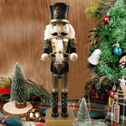 classic tabletop nutcracker ornament – festive holiday figurine for home and garden decor
