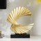 Modern Abstract Resin Sculpture Golden Art Statue For Living Room And Office Decor 4