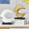 Modern Abstract Resin Sculpture Golden Art Statue For Living Room And Office Decor 0