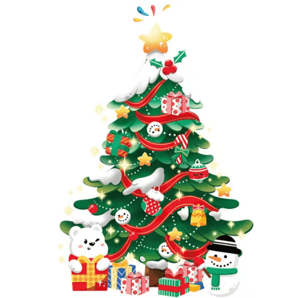 Christmas PVC Wall Decals Set Festive Door Window And Tree Stickers For Holiday Decor 1