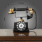 Retro Vintage Telephone Ornament Aged Decorative Craft Accent For Living Room Decor 1