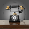 Retro Vintage Telephone Ornament Aged Decorative Craft Accent For Living Room Decor 1