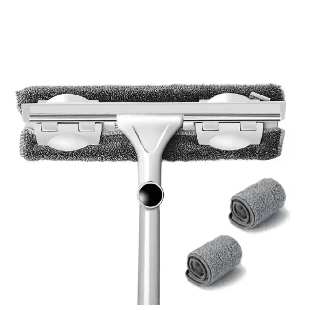 Telescopic Glass Cleaning Mop Long Handle Window Wiper Brush For Home Cleaning 2