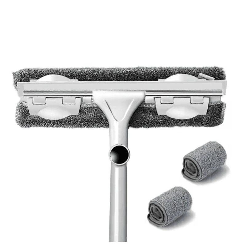 Telescopic Glass Cleaning Mop Long Handle Window Wiper Brush For Home Cleaning 2