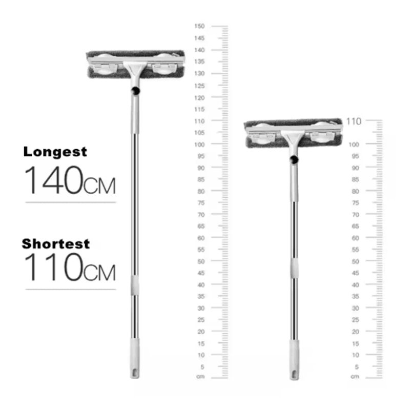 Telescopic Glass Cleaning Mop Long Handle Window Wiper Brush For Home Cleaning 7