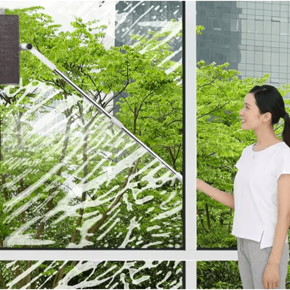 Telescopic Glass Cleaning Mop Long Handle Window Wiper Brush For Home Cleaning 9