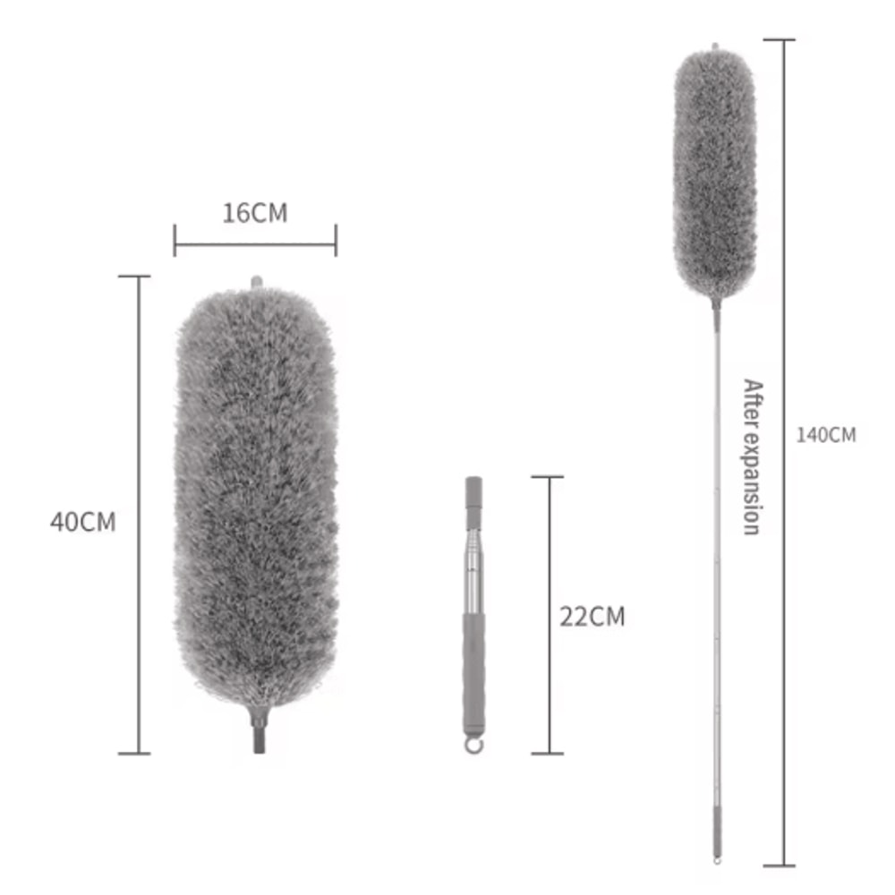 Extendable Microfiber Duster Telescopic Bendable Cleaning Brush For Ceiling Home Dusting 6