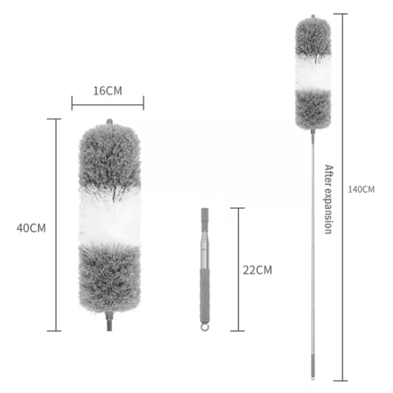 Extendable Microfiber Duster Telescopic Bendable Cleaning Brush For Ceiling Home Dusting 8