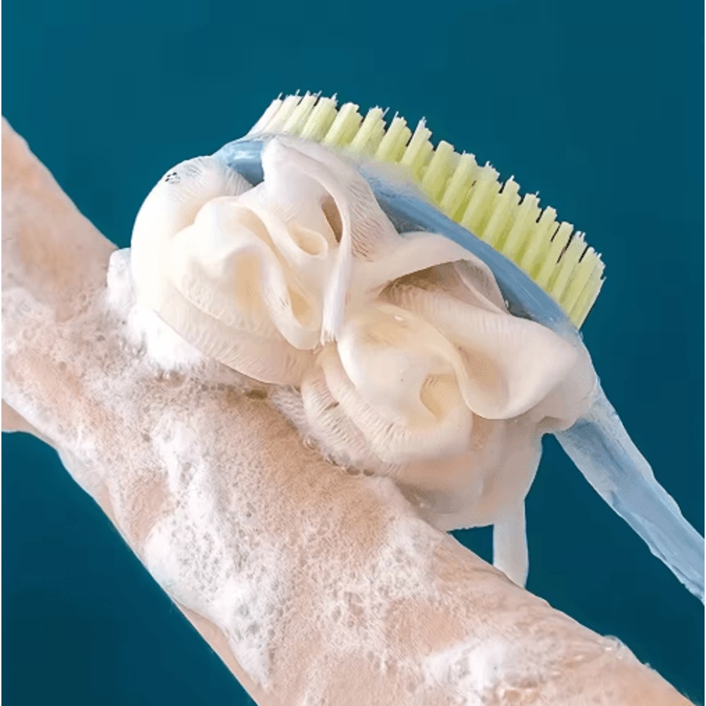 Soft Body Scrubber Bath Brush Long Handle Exfoliating Shower Brush For Skin Massage 4