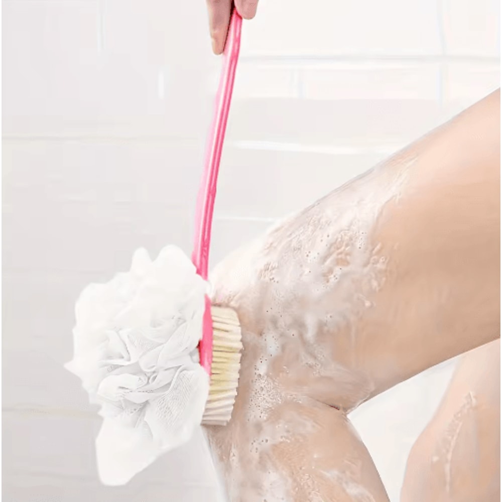 Soft Body Scrubber Bath Brush Long Handle Exfoliating Shower Brush For Skin Massage 5