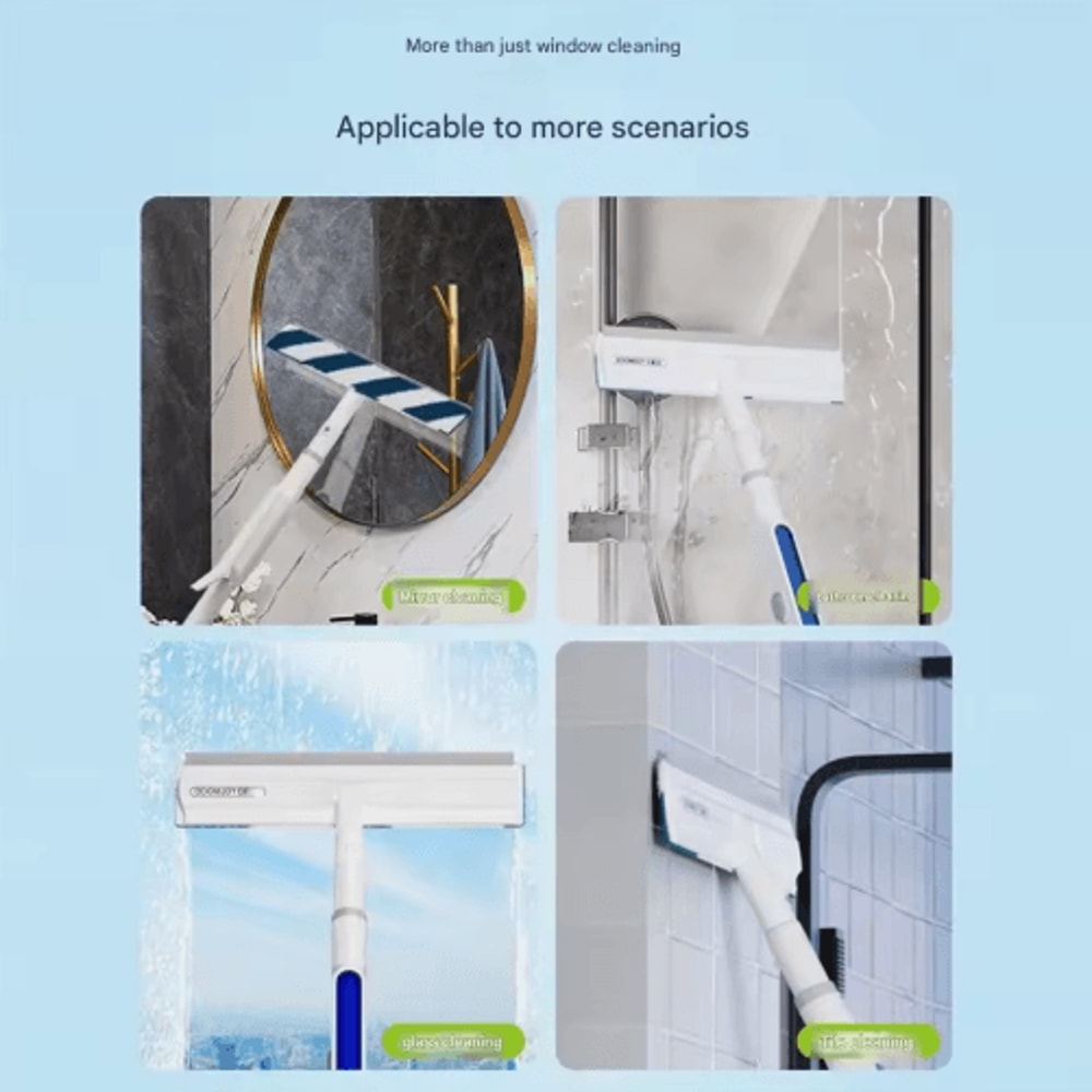 Water Spray Glass Scraper HighReach Window Cleaning Tool For Home HighRise Use 2