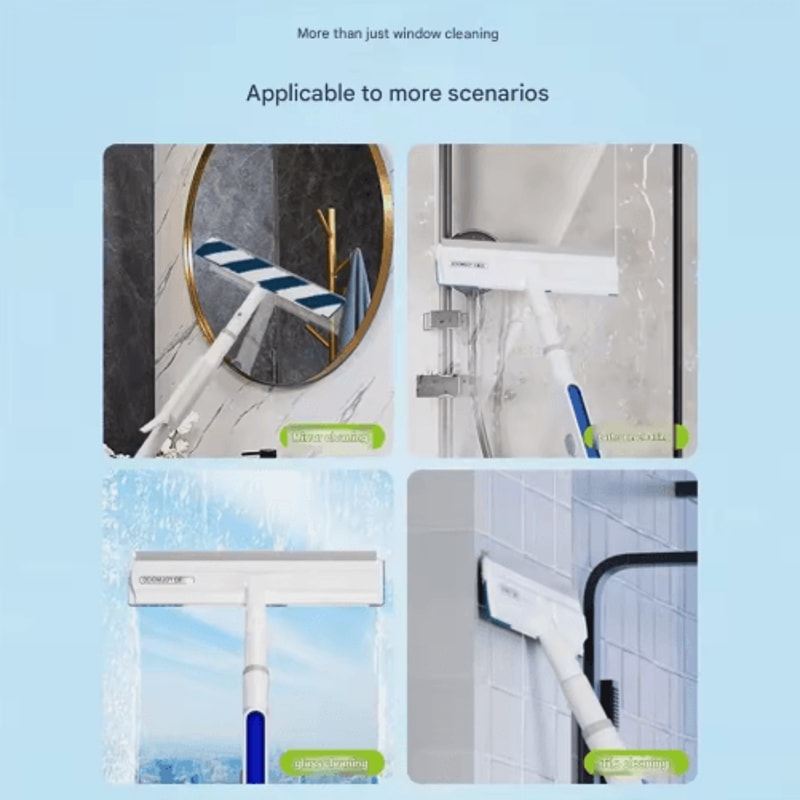 Water Spray Glass Scraper HighReach Window Cleaning Tool For Home HighRise Use 2