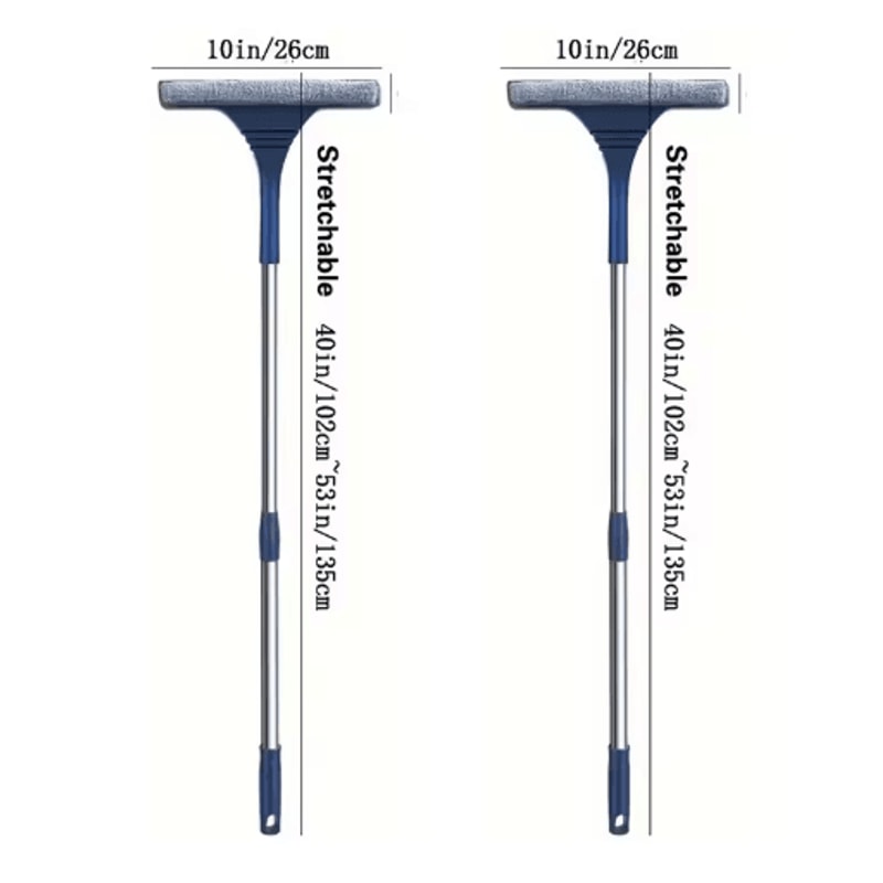 2in1 Window Mesh Screen Brush DualSided Telescopic Window Mop Squeegee 2