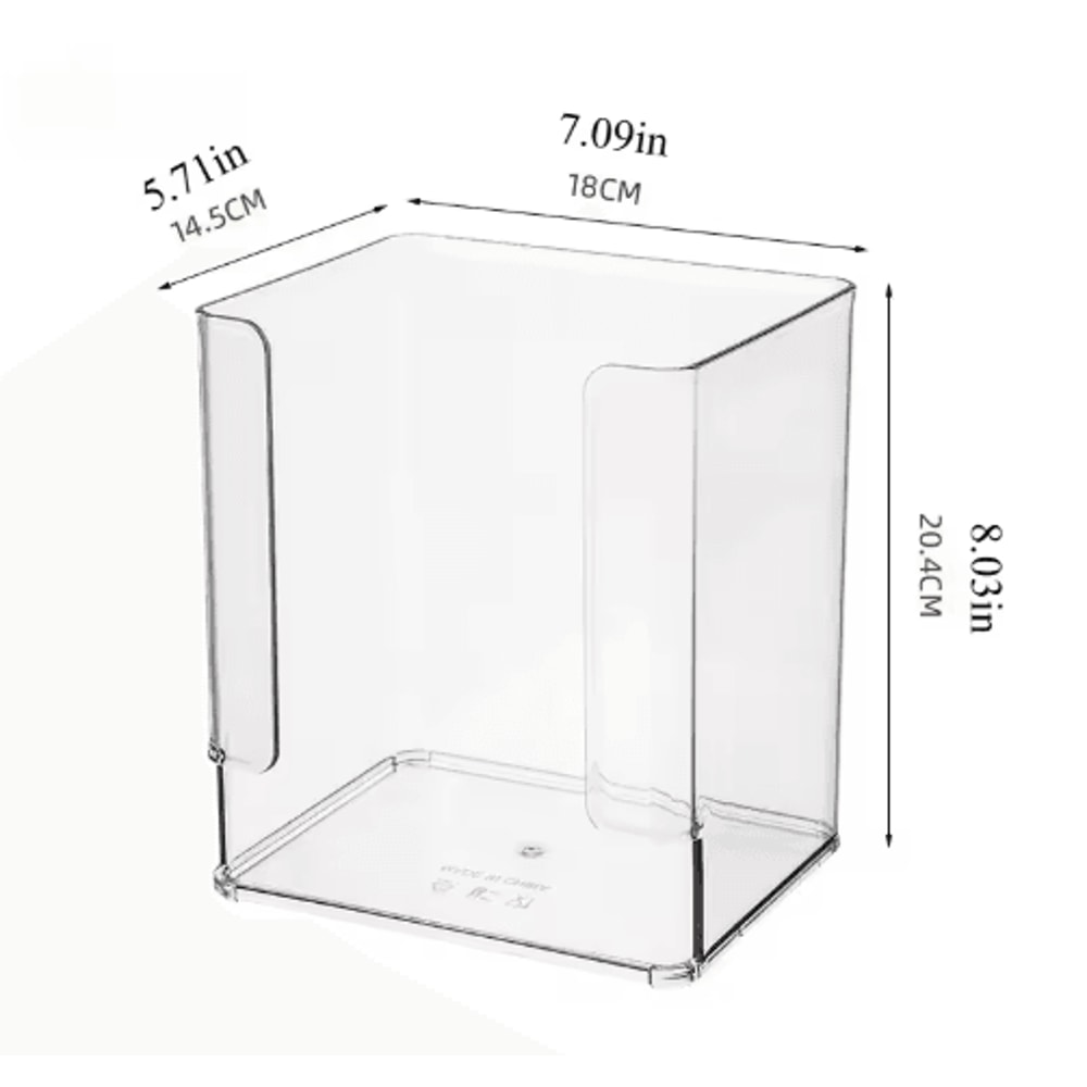 Acrylic Mask Storage Box Large Capacity Transparent Organizer For Vanity Skincare 1