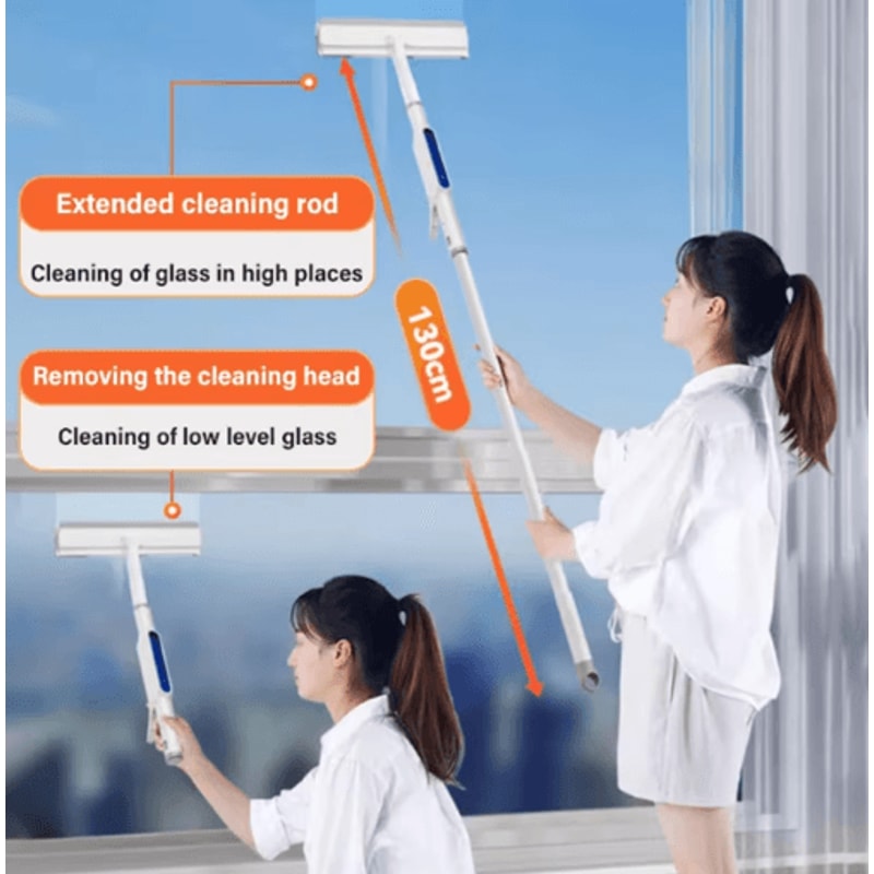 3in1 DoubleSided Spray Window Cleaner Expandable Glass Wiper With Replacement Cloths 5