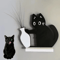 Black Cat Refrigerator Magnet Vase Decor Whisker Collection Memorial Box For Home Office 5