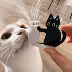 black cat refrigerator magnet vase decor – whisker collection memorial box for home & office