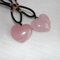 Rose Quartz Heart Crystal Pendant Necklace Natural Pink Healing Stone Love Jewelry 1