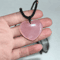 Rose Quartz Heart Crystal Pendant Necklace Natural Pink Healing Stone Love Jewelry 3