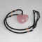 Rose Quartz Heart Crystal Pendant Necklace Natural Pink Healing Stone Love Jewelry 4