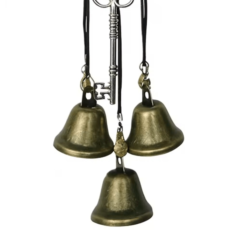 Vintage Witch Bells For Door Decorative Wind Chime Ornament For Halloween Fall 3