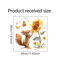 Rustic Watercolor Squirrel Wall Decal Sunflower Animal Window Sticker For Glass Decor 3