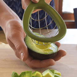stainless steel avocado cutter durable precision fruit slicing tool