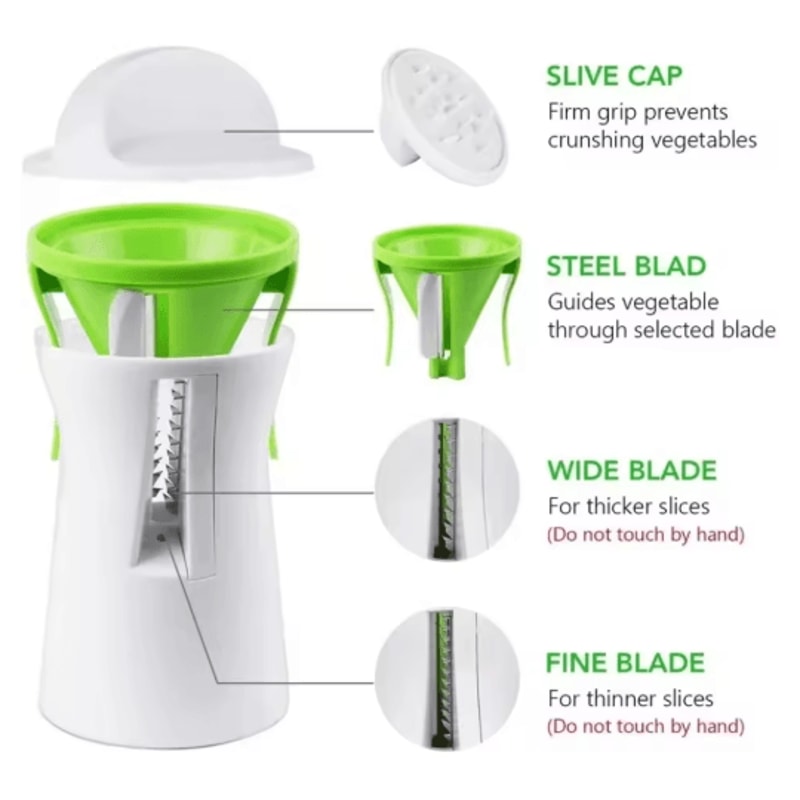Heavy Duty Vegetable Spiralizer Zucchini Noodle And Pasta Maker Slicer 3