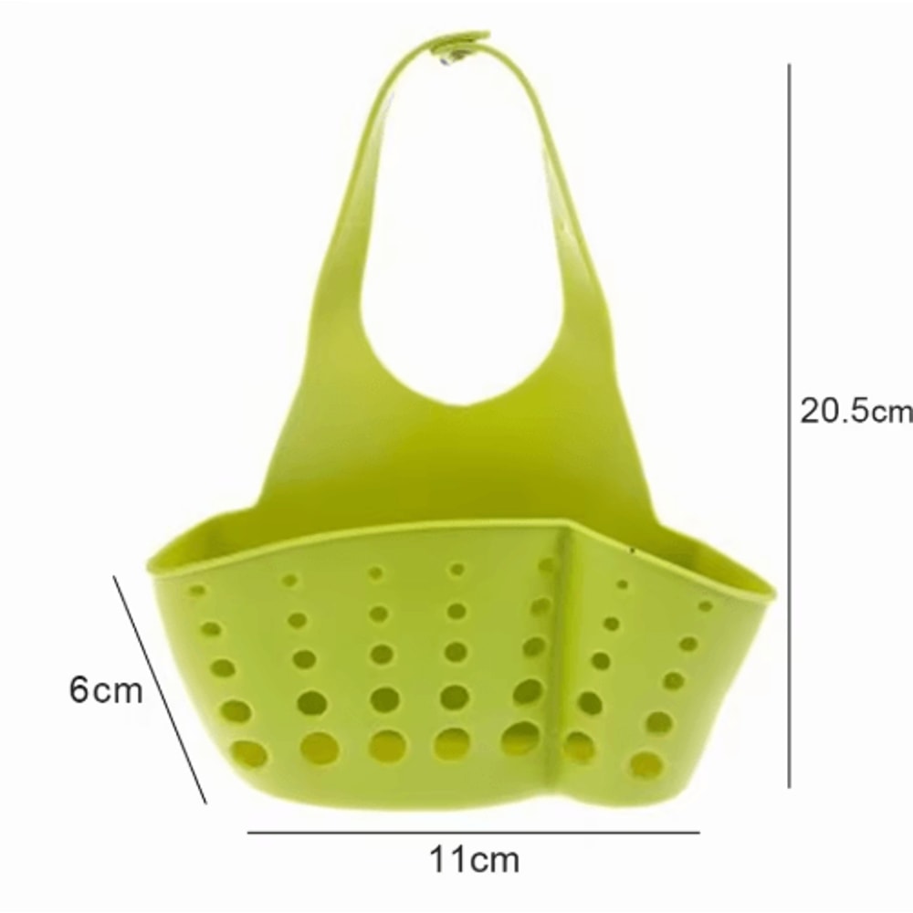 Adjustable Kitchen Sink Organizer With Hanging Drain Basket 2