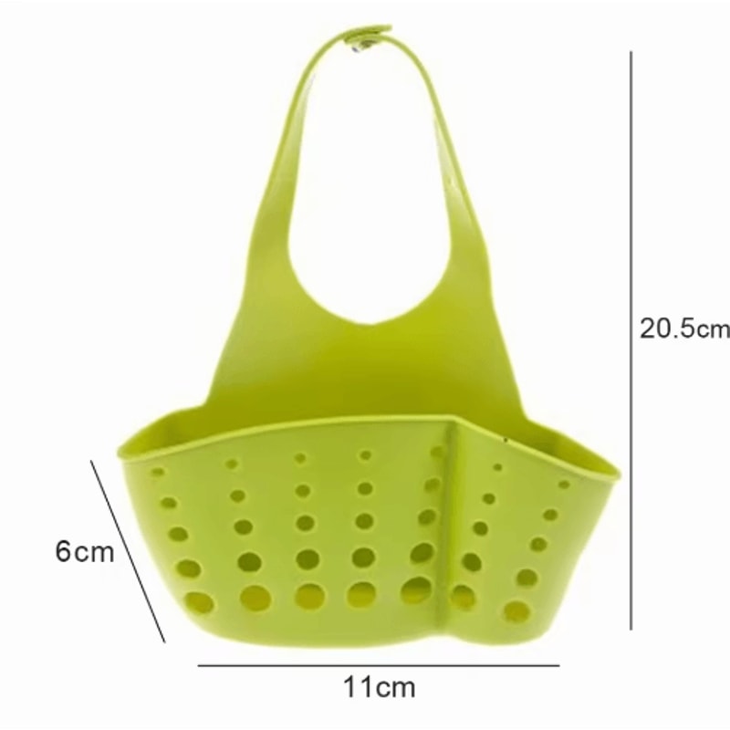 Adjustable Kitchen Sink Organizer With Hanging Drain Basket 2