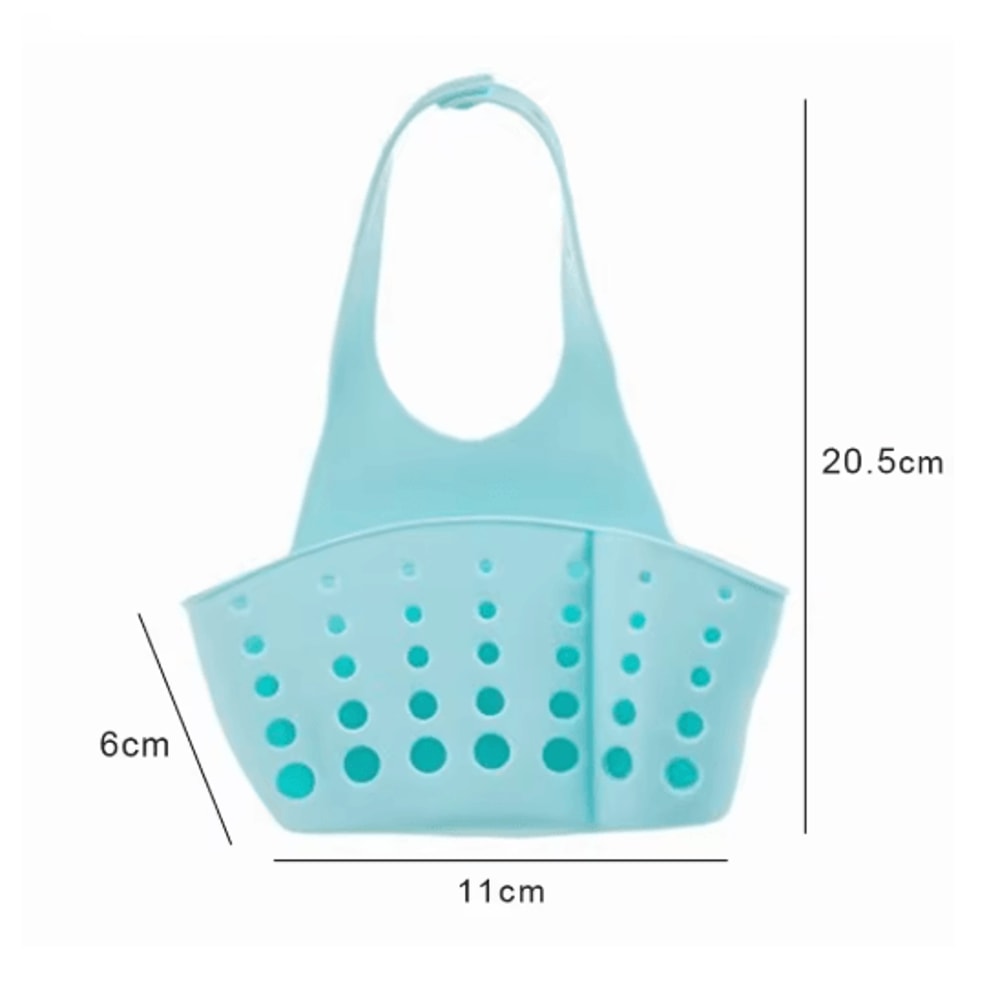 Adjustable Kitchen Sink Organizer With Hanging Drain Basket 3