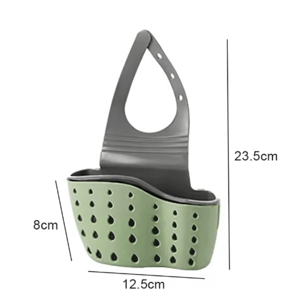 Adjustable Kitchen Sink Organizer With Hanging Drain Basket 4