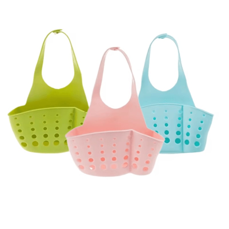 Adjustable Kitchen Sink Organizer With Hanging Drain Basket 6